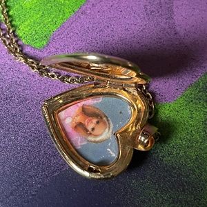 Barbie necklace locket mattel Avon